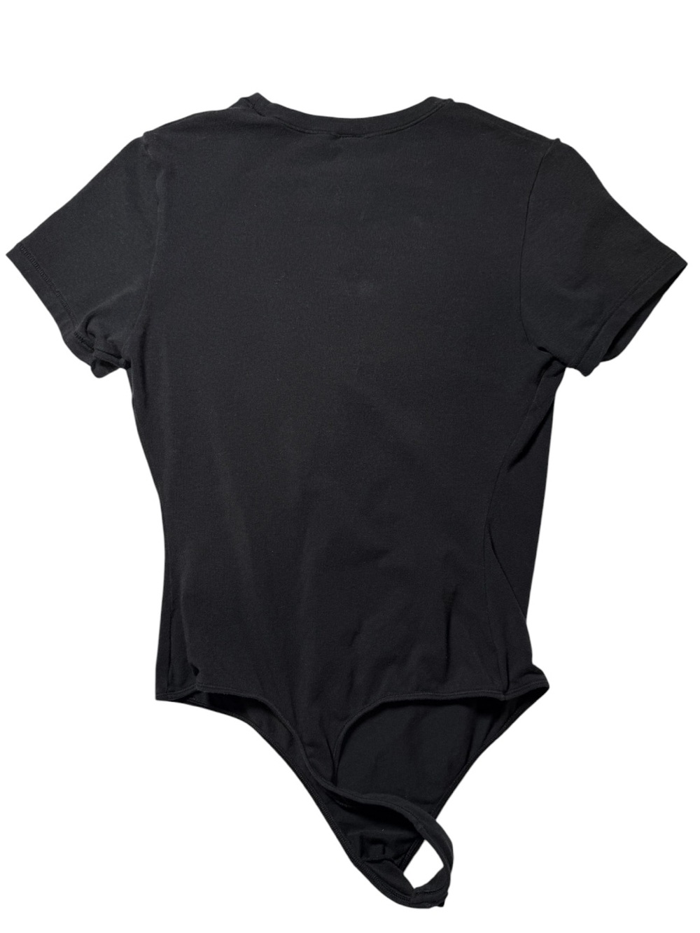 SKIMS Stretch Cotton Jersey T-Shirt Bodysuit Black Size Medium Soft - Picture 2 of 7